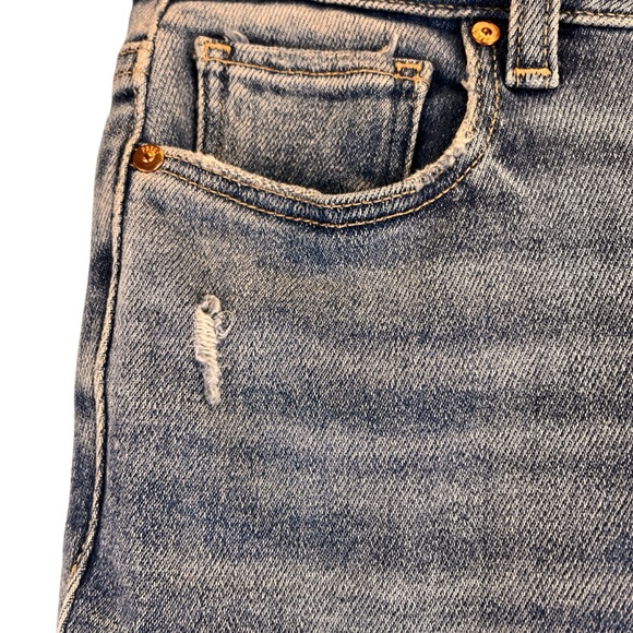 PAIGE Cindy Straight Leg Ankle Jeans Denim Speak Easy Destructed Sz 25 - Picture 10 of 15